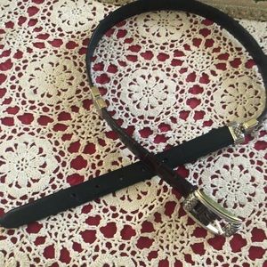Brighton belt reversible Croco black/brown  M 30